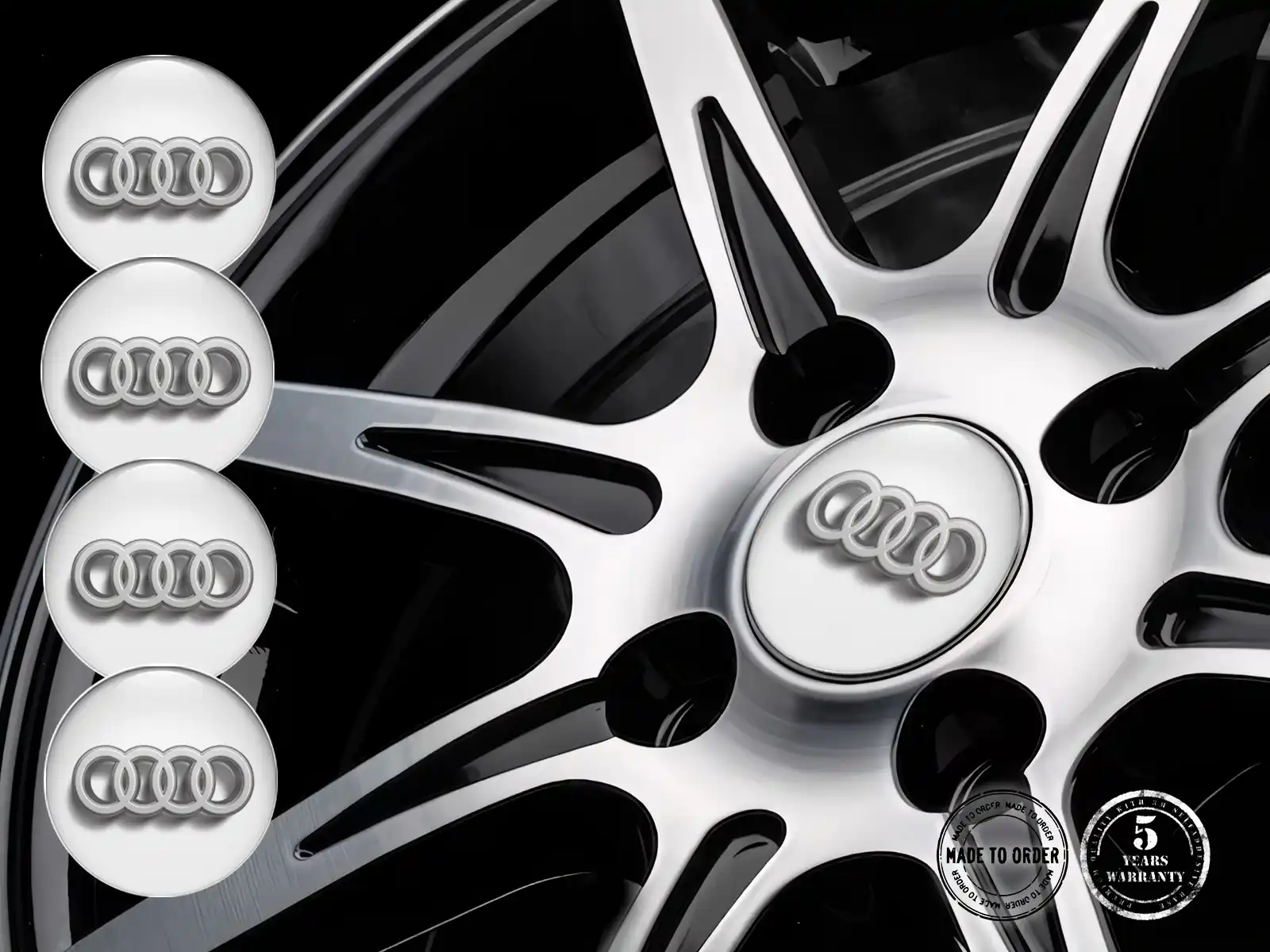 Audi Calcomanías de Aro Autos Emblemas de Rueda Elegante